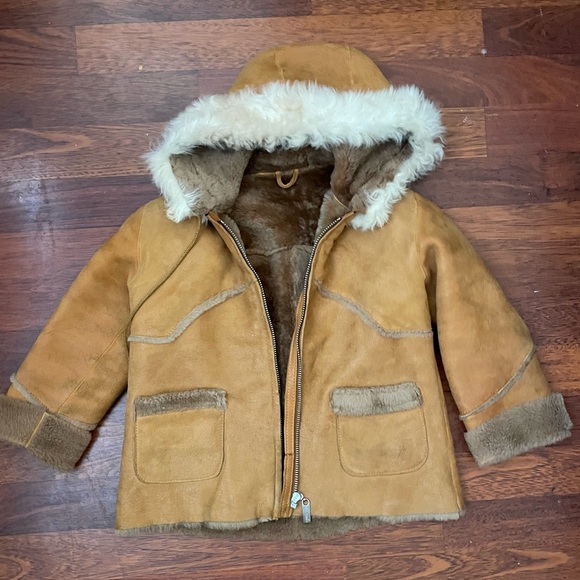 Lamb shearling kids coat - Picture 1 of 8